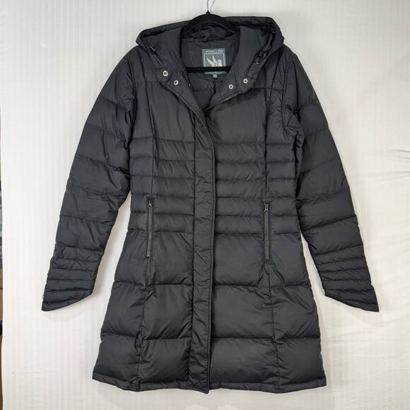 I. Spiewak & Sons Warren Black Hooded Down Puffer Long Coat Women’s Size Medium - Picture 1 of 6